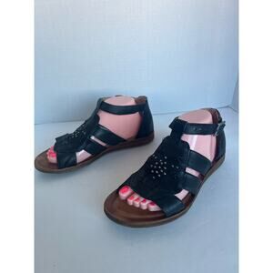 Miz Mooz Fascinate Black Leather Ankle Buckle Strap‎  Sandals Size US 10 EU 41